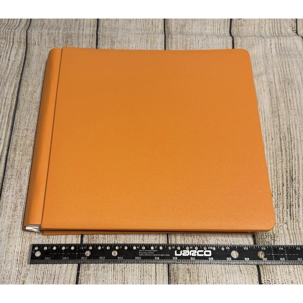 Creative Memories 12x12 Flex-Hinge Scrapbook Album Book Orange & 29 pages